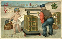 Wishing You a Happy New Year Postcard