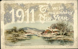 Snow Covered Scene - 1911 Postcard