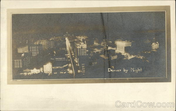 View of City by Night Denver Colorado
