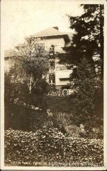 Totem Pole At Home of J.E. Standley Seattle Washington