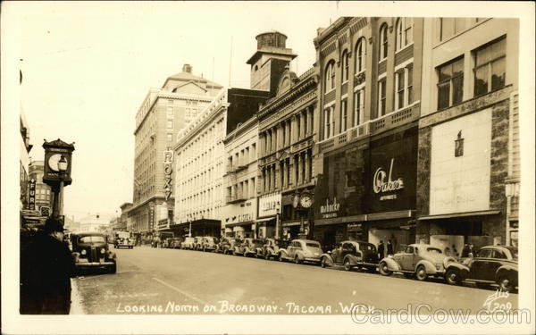 Looking North on Broadway Tacoma Washington