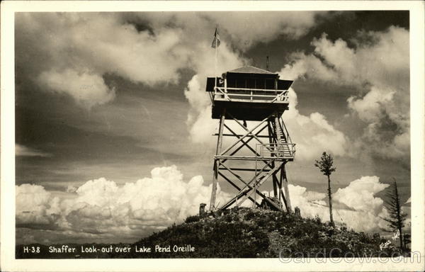 Shaffer Look-out over Lake Pend Oreille Idaho