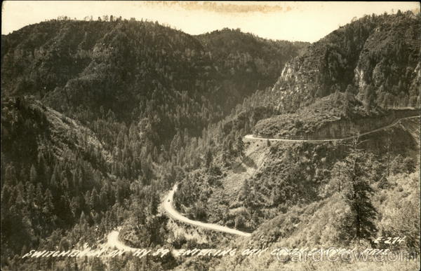 Switchback on Hwy. 89 entering Oak Creek Canyon Arizona