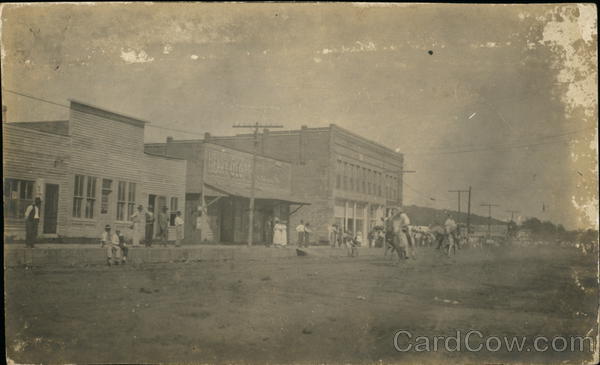 Cowboy Horse Race Through Town Cowboy Western