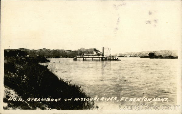 Steamboat on Missouri River Fort Benton Montana