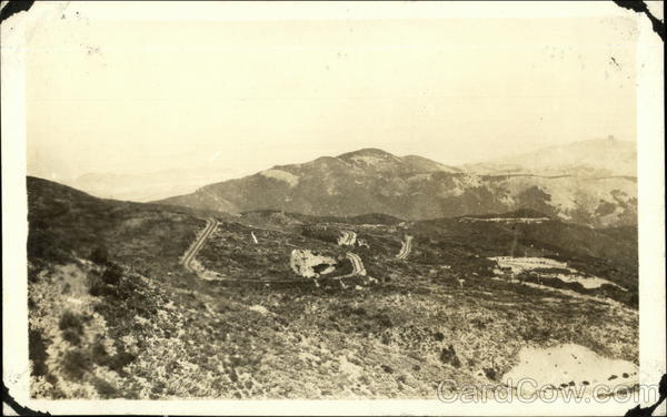 Roads on a Barren Hilltop Los Angeles California