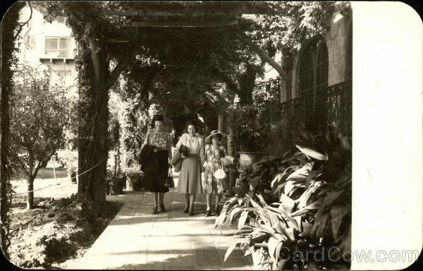 Three Women in a Portrait on a Porch Los Angeles California