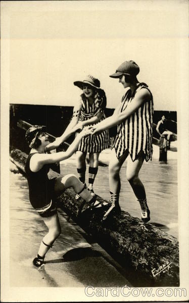 Women In Bathing Suits near Pier Swimsuits & Pinup