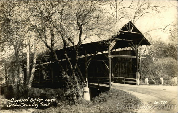 Covered Bridge Near Big Trees Santa Cruz California