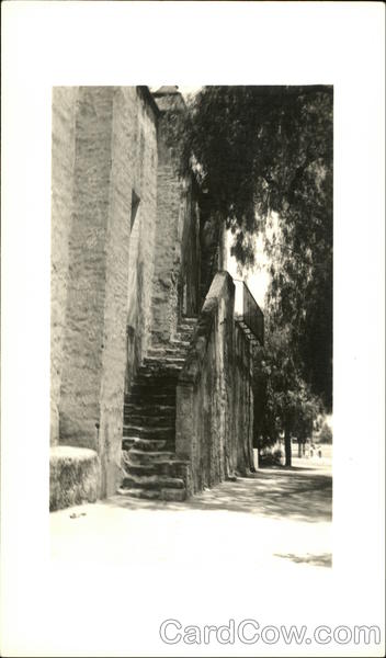 San Gabriel Archangel Mission, Stairway, From Street Los Angeles California