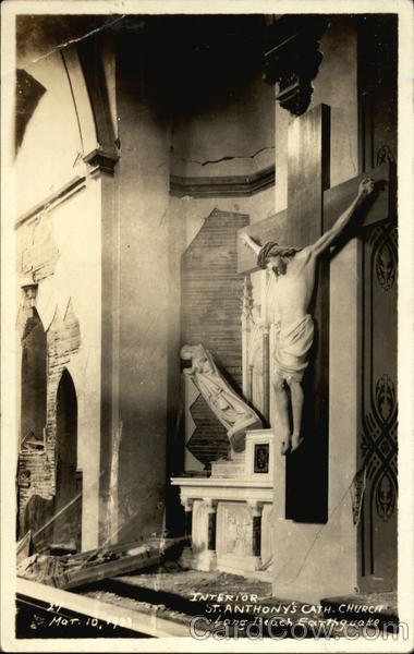 St. Anthony's Catholic Church after Earthquake Long Beach California