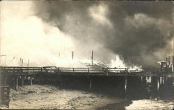 Fire at a Pier Postcard