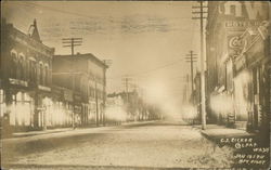 1911 City Street in Colfax, Washington Postcard