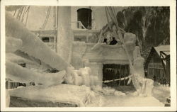 SS North Western Frozen in Ice Postcard