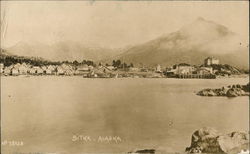 View of Town and Bay Sitka, AK Postcard Postcard Postcard