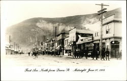 First Ave. North from Queen St. - Midnight June 10, 1904 Postcard