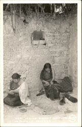 Hopi Indian Basket Weavers Hotevilla, AZ Postcard Postcard Postcard