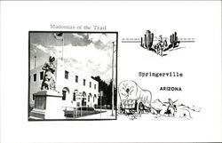 Madonnas of the Trail Springerville, AZ Postcard Postcard Postcard