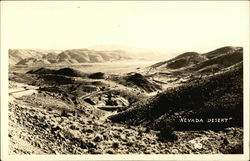 Aerial View of Desert and Hills Postcard