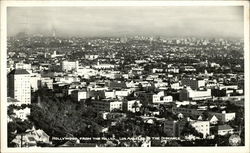 View from the Hills, Los Angeles in the Distance Hollywood, CA Postcard Postcard Postcard