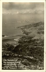 View of San Francisco Peninsula From Mt. Tamalpais Postcard