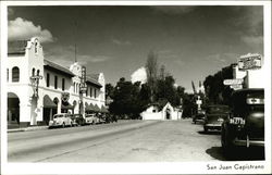 Street Scene with Hotel and Cars San Juan Capistrano, CA Postcard Postcard Postcard