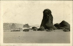 Rock Formations Along Coast Postcard