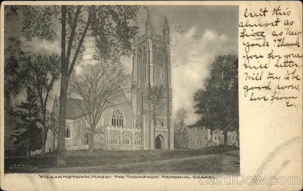 The Thompson Memorial Chapel Williamstown Massachusetts