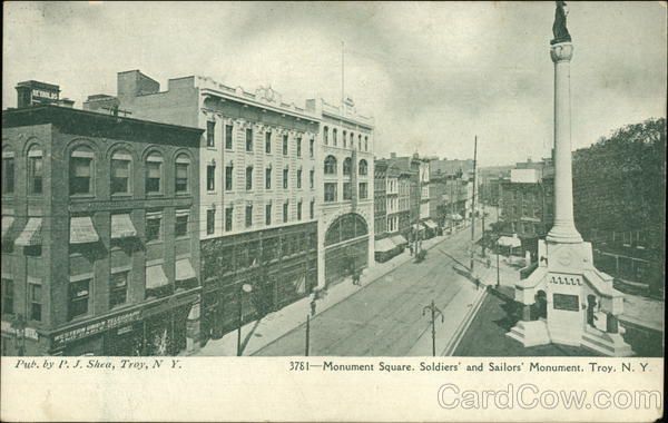 Monument Square and Soldiers & Sailors Monument Troy New York