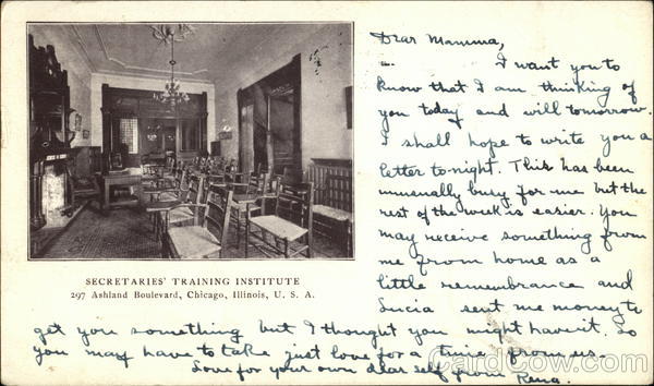 Secretaries' Training Institute, 297 Ashland Boulevard Chicago Illinois