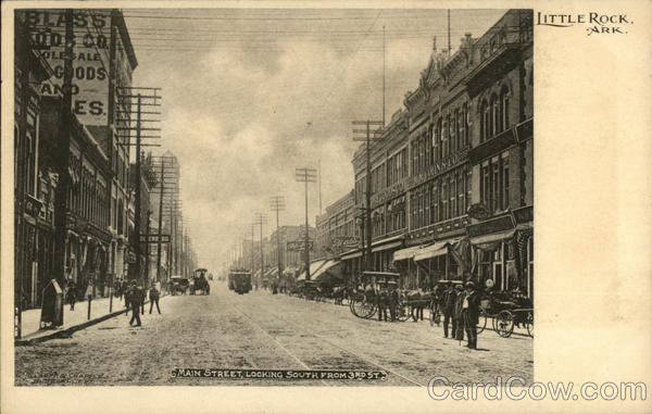 Main Street, Looking South from 3rd Street Little Rock Arkansas
