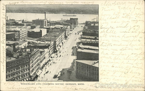 Woodward Ave., Looking South Detroit Michigan
