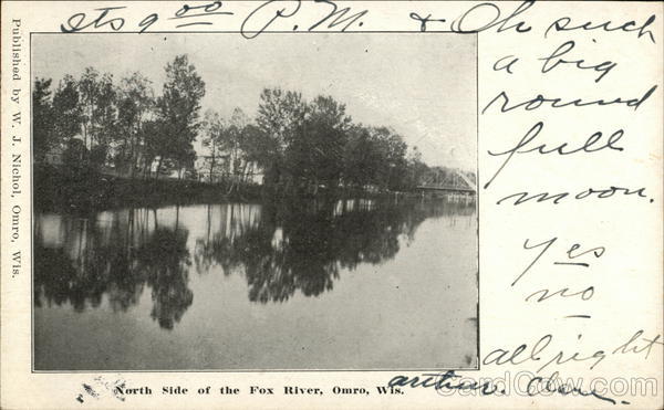 North Side of Fox River Omro Wisconsin