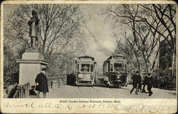 Public Garden Subway Entrance Boston Massachusetts