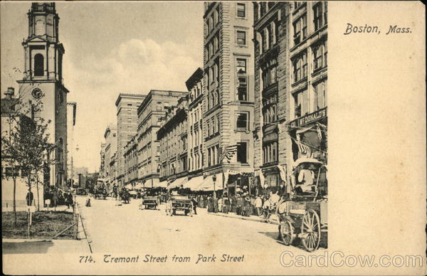 Tremont Street from Park Street Boston Massachusetts