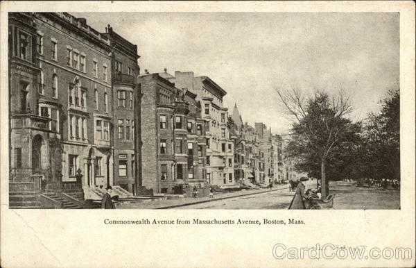 Commonwealth Avenue from Massachusetts Avenue Boston