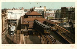 Dudley Street Station, Boston L Railway Postcard
