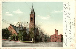 Central Church and Armory Postcard