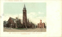 Central Church and Armory Postcard