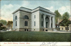 New Public Library Taunton, MA Postcard Postcard Postcard