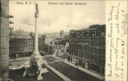 Soldiers' and Sailors' Monument Troy, NY Postcard Postcard Postcard