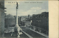 Soldiers' and Sailors' Monument Troy, NY Postcard Postcard Postcard