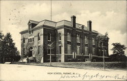 Street View of HIgh School Postcard