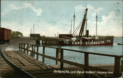 Light Ship at Portland Company Dock Postcard