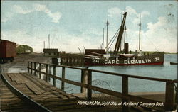 Light Ship at Portland Company Dock Maine Postcard Postcard Postcard