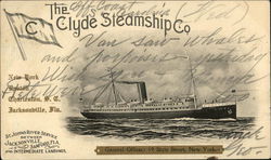 A Steamship of The Clyde Steamship Company Steamers Postcard Postcard Postcard