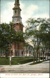 Corner of Union and Main St. Postcard