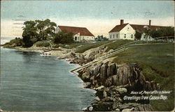 Shore and Buildings, Casco Bay Postcard