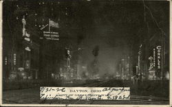 Night View - City Street Postcard