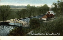 Tow Path Along Fairview Park Indianapolis, IN Postcard Postcard Postcard